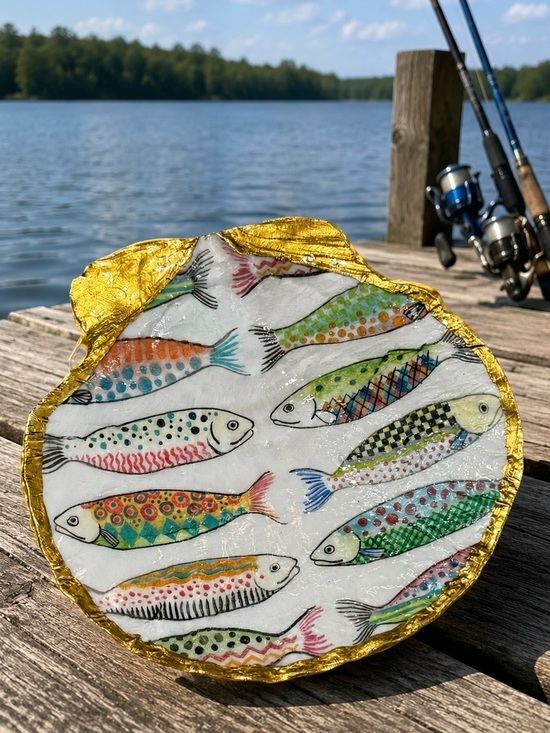 Hand Crafted Other - Go Fish Trinket Shell Dish